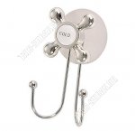 .КРАН Крючок двойн.8х11см,металл,на присоск (12)