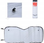 Шторка солнцезащитная для лобового стекла (145х70см) двусторон,полиэстр,пластик,графит (1)