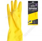 Перчатки хоз-ные РЕЗИНОВЫЕ особо прочные,р-р XL,желтые Aviora (120)
