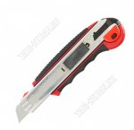 Нож 18мм, выдвиж.лезвие,метал.направ.,обрез.ручка,5лезвий 