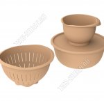 Дуршлаг 4,0л +Н-р мисок 2шт, какао (9) 