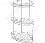 Полка настен 3-х ярус,углов. (19х19 h40см) борт 3прута,дно-овал,крепл.п/шуруп (6)