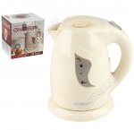Чайник пластик 1,0л 900Вт, бежевый (12)