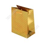 Пакет бумажный,голографический (h14х11см) золотой (12)