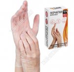 Перчатки ВИНИЛОВЫЕ (прозрачн) н-р 100шт,р-р L (10)