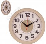 Часы (стекло/пластик) круглый d23см 