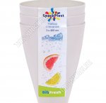 Стакан набор 3шт, 400мл, d14см (квадратное дно), слоновая кость (12) 