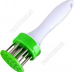 Рыхлитель д/мяса L19см 18 игл,нерж+пласт.руч,бел/зел 