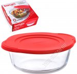 Форма с пластиковой красной крышкой, кругл 1,45л (4)