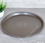 Поднос антискользящий, круглый (d35см) коричневый (50)