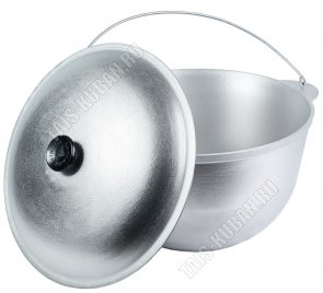 Казан походный 15л d39 h30см с металлической крышкой и дужкой (5) 