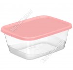 Контейнер 1,5л розов. крыш, прям.(20х13,5 h7см) (24)