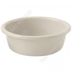 Таз 8,0л серо-беж (кашемир) (d36 h13,5см) (5) 
