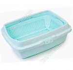 Лоток д/кошек,высок.съемн.борт,сетка (L43х32,5 h15,5см) ментол (18)