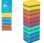 Губка д/посуды 10шт прям (80х50 h25мм) 