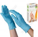 Перчатки НИТРОВИНИЛОВЫЕ (голубой) н-р 100шт,р-р S (20)