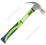 Молоток-гвоздодер 450г, с магнитом, фиберглас.обрезин.рукоятка 