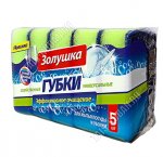 Губка для посуды 5шт салатов (92x64x30мм) (30)