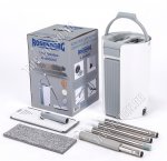 Комплект Ведро 10л круглое,белый/серый +Швабра (8)