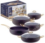 Н-р Посуды 5пр (кастрюли 2,5/4,5/6,5л/ жаровня 3,5л/ сковорода d28 h7,5см),Горянка
