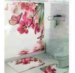 Штора д/ванны +Коврики 2шт (180х200см/ 50х80+50х60см) 