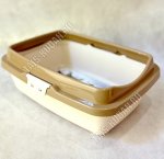 Лоток д/котят,высок.съемн.борт (L37х26,5 h12,5см) молоч/кофе, DD (25)