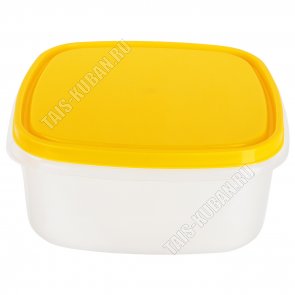 Контейнер желтый/прозр, квадр 1,35л (15х15 h8см) (57) 