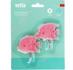 Vetta Крючок самоклей, полипропилен+металл, н-р 2шт (5х5,5см) 