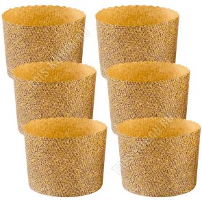 Набор бумажных форм ддя куличей 6шт (d6 h4,5см) 