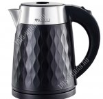 Чайник пластик+нерж. 1,7л 2200Вт,чёрный (12) 