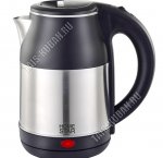 Чайник пластик+нержавеющая сталь 1,8л 1500Вт диск,двойная стенка (внутри-нержавеющая сталь),автоотключение,защита без воды,поворот на 360`,черный (12) 