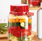 HARVEST Банка 3,0л с пласт.двойн.крышкой+клапан+пласт.ручк (ф.цилиндр) б/уп