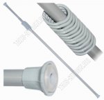 Карниз телескоп L1,1-2,1м +кольца,металл, серый (30)