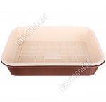 Лоток д/кошек, с сеткой (L36х26 h6,5см)коричн/беж (20)