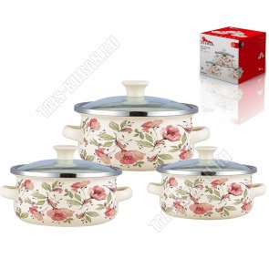 Набор мини-кастрюль 3шт 