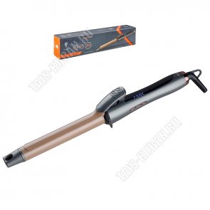 Эл.щипцы д/завивки локонов, керам. 60Вт d25мм, 13 t реж. ,корич/черный (24) 