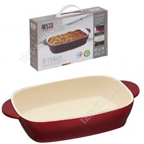 Керамика Форма прямоуг 1л бордо/крем (27х16 h5см) 2ручк,п/у (6) 