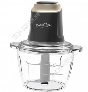 Измельчитель 500Вт 1скорость,чаша стекло 1,2л, чёрный/золото (8) 