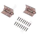 АЛЛЮР Петля дверн.2шт с врезкой (универсал) 7,5х6,5х0,25см, разъёмная, сталь с гальван.покрыт, старая медь. , 2BB-FHP AC (10)