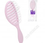 Расческа для волос (22х7см) овал, продувная, розовый (12).