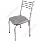 Стул с жесткой квадратной спинкой, квадрат (40х40 h85см) серый/серебро, нагруз.до 200кг (8)