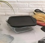 Форма с черной крышкой, квадрат 2,0л 22x22 h6см п/у
