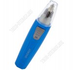 Триммер для носа,ушей, лезвие-нержавеющая сталь, защитный колпачок,прорезиненное покрытие, пит.1*АА(не в комплектете) синий(40)