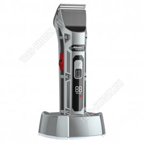 Машинка д/стрижки на подстав.(аккум 2000mAh) 4насад,серый (20) 