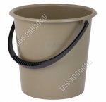 Ведро хоз-ное 10л (d29,5 h28,5см) беж-коричнев (10)