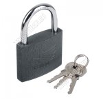 FALCO Замок навесной,серый 60мм чугун,закален.дужка,авто.запирание,3 ключа(10)