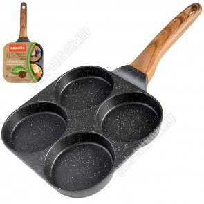 Nordic Stone Сковорода-оладница квадратная 18,5х18,5см на 4 ячейки (12) 