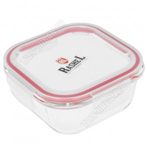 Контейнер д/продуктов,квадратный 0,8л 15х15 h6,5см (12) 