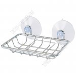 Мыльница настен,прям (L12х9см) на 2-х присоск,хромир сталь (36)