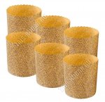 Набор бумажных форм для куличей 6шт (d7 h8.5см) 